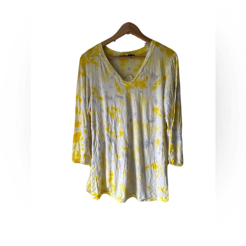 Mezon Yellow and Gray  Women's Top